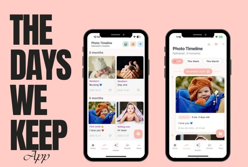 The Days We Keep App photo timeline