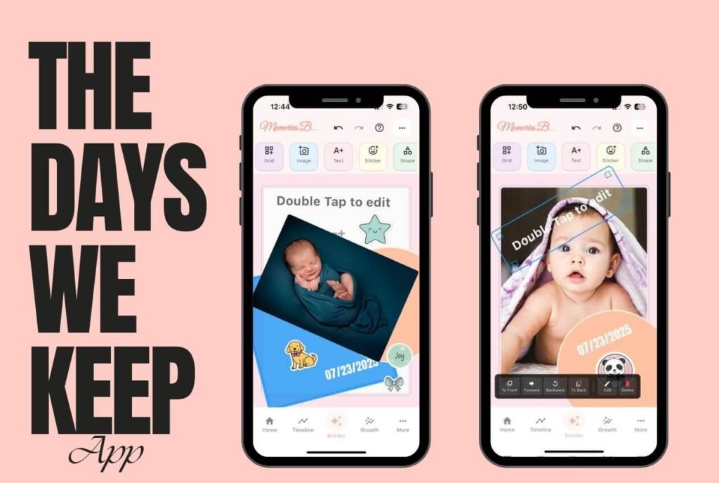 The Days We Keep App Memories builder